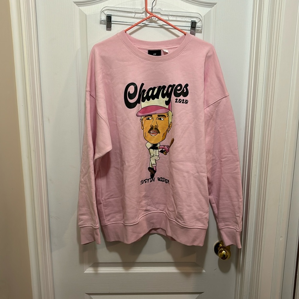 H&M x Justin Bieber x changes Tour crewneck size L